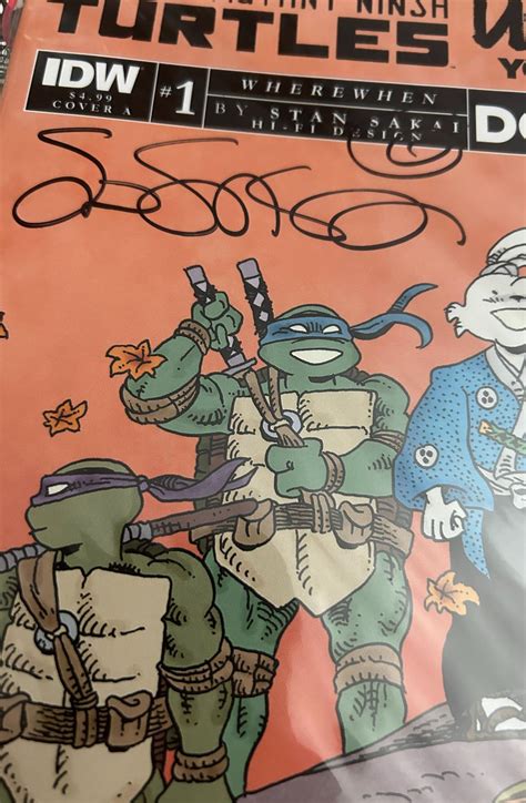 Teenage Mutant Ninja Turtles Usagi Yojimbo Wherewhen 1 Cover A Regular Stan Sakai Cover Signed