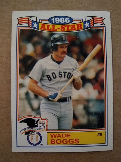 WADE BOGGS Boston RED SOX 1987 TOPPS All Star BASEBALL CARD 15 Of 22