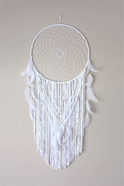 Extra Large White Dream Catcher, Big Dream Catcher, Bedroom Wall Decor ...