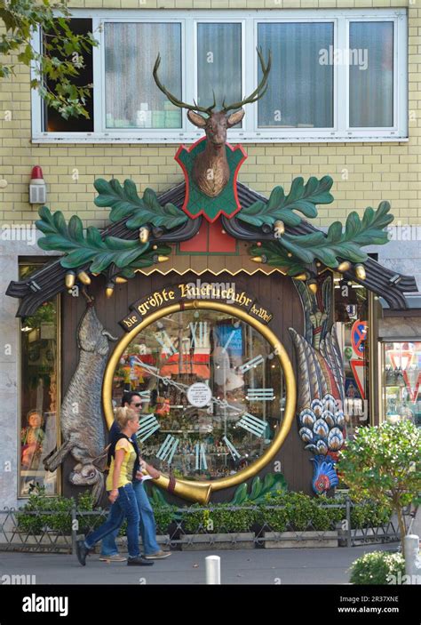 Cuckoo Clock Burgstrasse Wiesbaden Hesse Germany Stock Photo Alamy