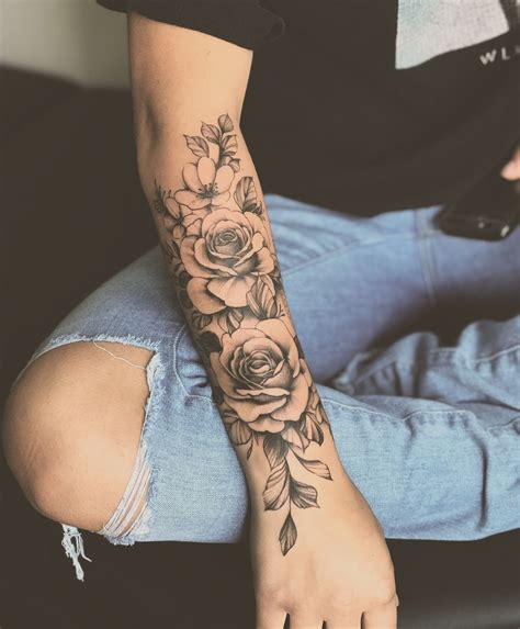 Tattoos Of Roses On Forearm