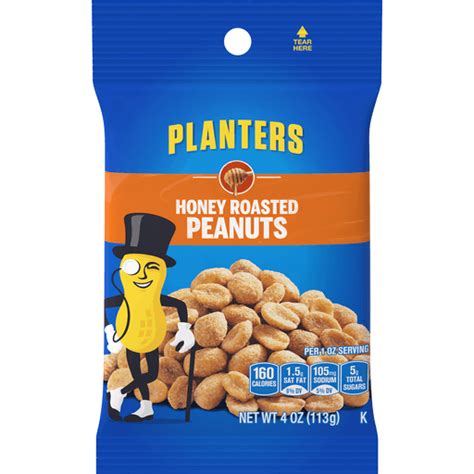 Planters Honey Roasted Peanuts 4 Oz Pack Shop Community Markets