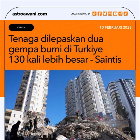 Gempa Bumi Turkiye Fakta Nombor Anda Perlu Tahu Astro Awani