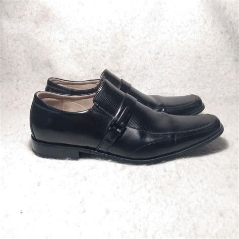 Stacy Adams Mens Black Loafers Depop