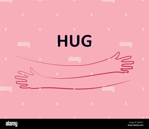 Simple Line Creating Hug Drawing Stock Vector Image Art Alamy