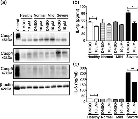 Caspase Inhibition Attenuates Inflammatory Cytokine Secretion From Download Scientific Diagram