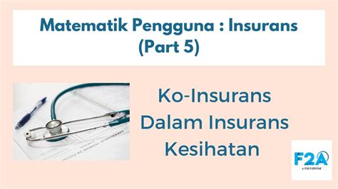 Insurans Part Ko Insurans Dalam Insurans Kesihatan Youtube