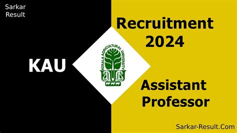 KAU Recruitment 2024 Walk In Interview For 01 Assistant Professor