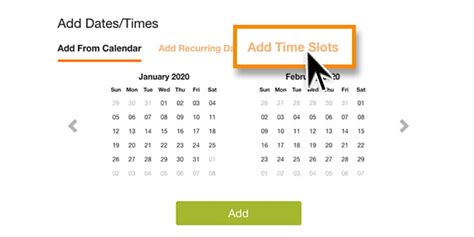 Printable Time Slot Sheet