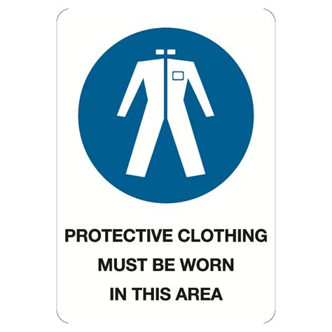 Protective Clothing Must Be Worn In This Area Sign Poly 600 X 450