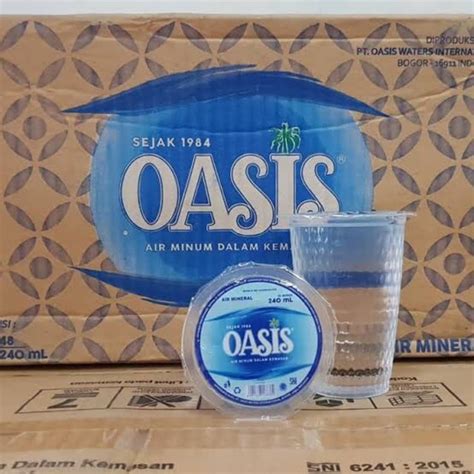 Jual Oasis Gelas Oasis Cup 240ml Air Mineral Oasis Gelas 1 Dus Isi