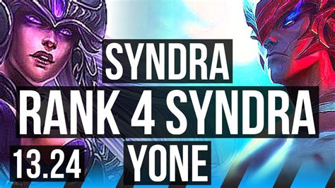 SYNDRA Vs YONE MID Rank 4 Syndra 13 3 9 Dominating BR