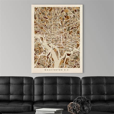 Washington Dc Street Map Wall Art Canvas Prints Framed Prints Wall Peels Great Big Canvas