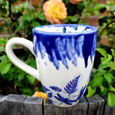 Blue Azure Jumbo 24 Oz Mug Extra Large Mug Blue Mug Hand Etsy