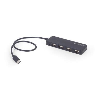 Usb Hub Type C Port Gembird Black Uhb Cm U P