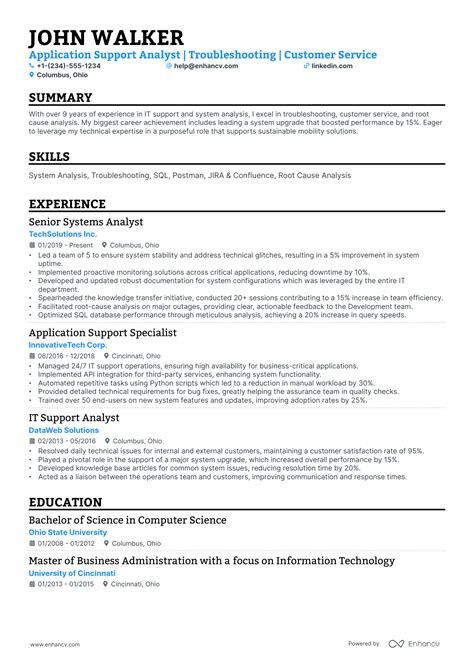 10 Application Support Manager Resume Examples And Guide For 2025