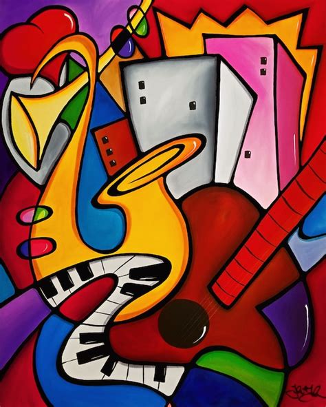 Abstract Modern Pop Art Original Seabreeze Jazz Fest 2019 | Etsy UK