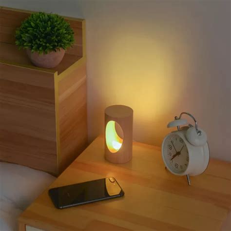 NIGHT LAMP RECHARGEABLE Nightlight Nursery Solid Wood LED Small 20 89