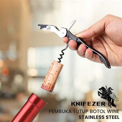 Jual Pembuka Tutup Botol Wine Bottle Opener Stainless Steel WS01 Di