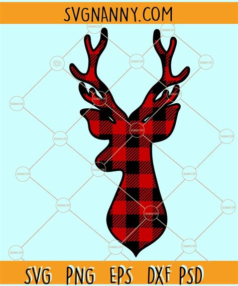 Buffalo Plaid Reindeer Svg Winter Shirt Svg Christmas Svg Merry