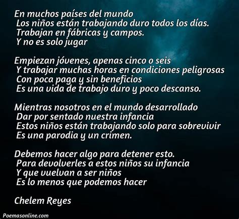 Cinco Mejores Poemas Sobre Trabajo Infantil Poemas Online