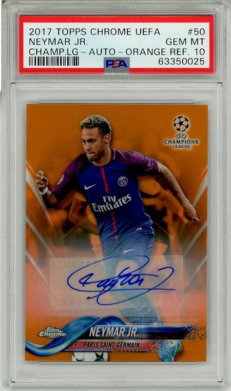 Mint Topps Chrome Uefa Champions League Neymar