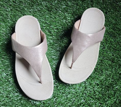 Fitflop Shimmer Rose Nude Lulu Glitzy Flip Flops Thon Gem