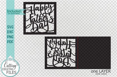 Happy Fathers Day Cut Out Card Laser Cut Cricut Svg Dxf Png 618141