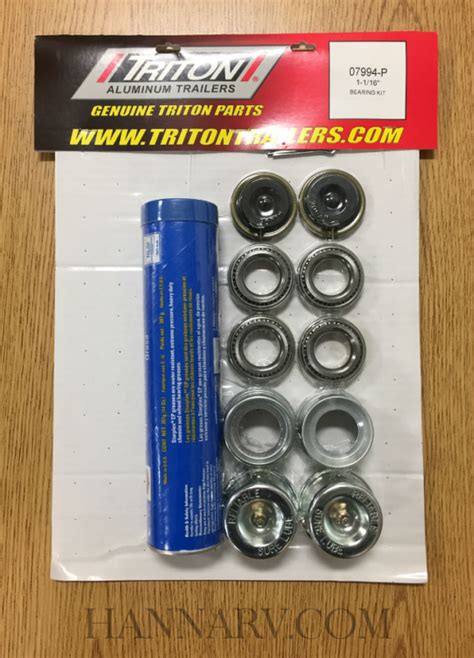 Triton 07994 P Bearing Kit 1 1 16 Inch Parts And Accessories For Triton Trailers Hanna