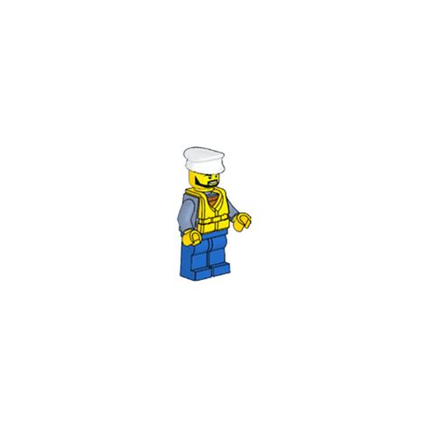 LEGO Coast Guard Captain With Yellow Safety Vest Minifigure Comes In