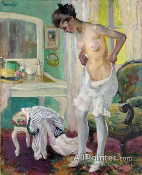 Edward Alfred Cucuel Girl In The Dressing Room Oil Painting