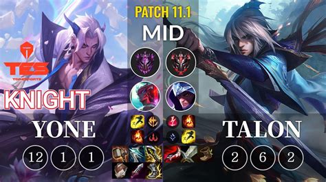 TES Knight Yone Vs Talon Mid KR Patch 11 1 YouTube