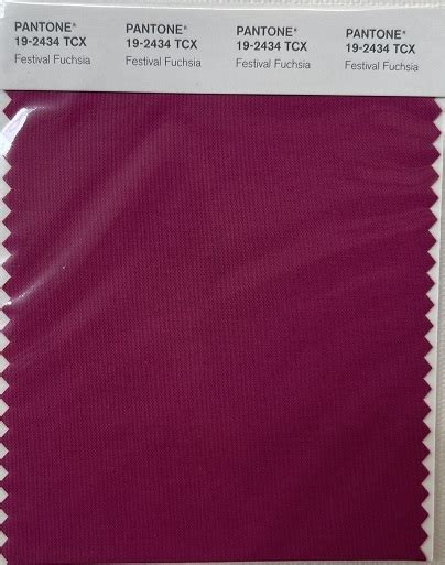 Pantone Tcx Cotton Swatch Card 19 2434 Tcx Festival Fuchsia