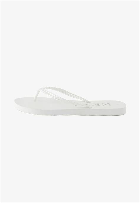 Next Pearlised Plaited Regular Fit Sandalias De Dedo Whiteblanco Zalandoes