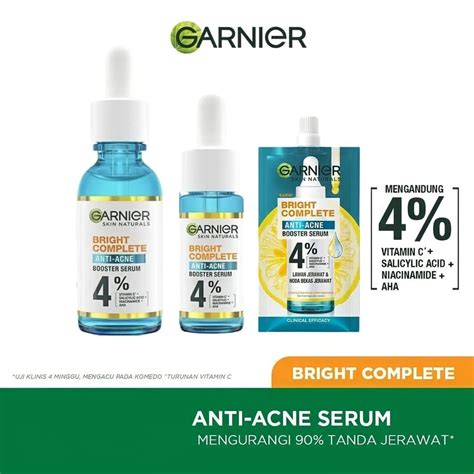 Jual Garnier Bright Complete Anti Acne Booster Serum 30ml 15ml 7