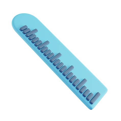 3D Illustration of Blue Ruler 29145673 PNG