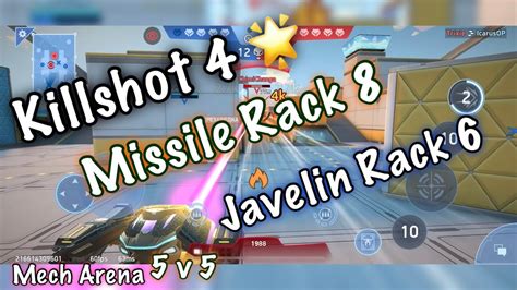 Mech Arena Killshot 4 на Javelin Rack 6 и на Missile Rack 8 Турнир