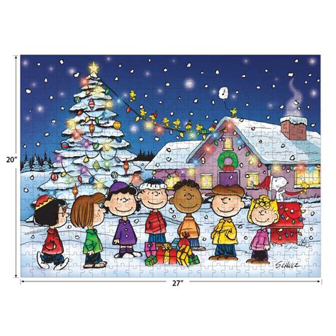 The Piece Illuminated Peanuts Holiday Jigsaw Puzzle Hammacher