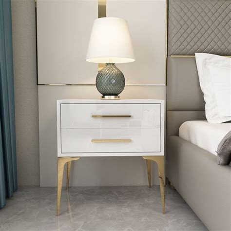 Pin by Ecc on спальня Modern white bedside table Trendy bedside