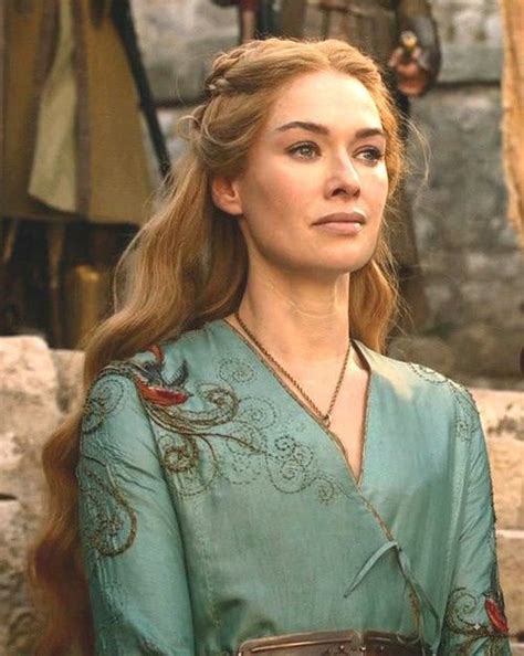 Cersei Lannister In Teal Dress Played By Lena Headey In Got Game Of