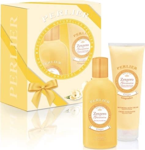 Perlier Ginger Foam Bath And Moistrizing Body Cream Set 500ml And 250ml