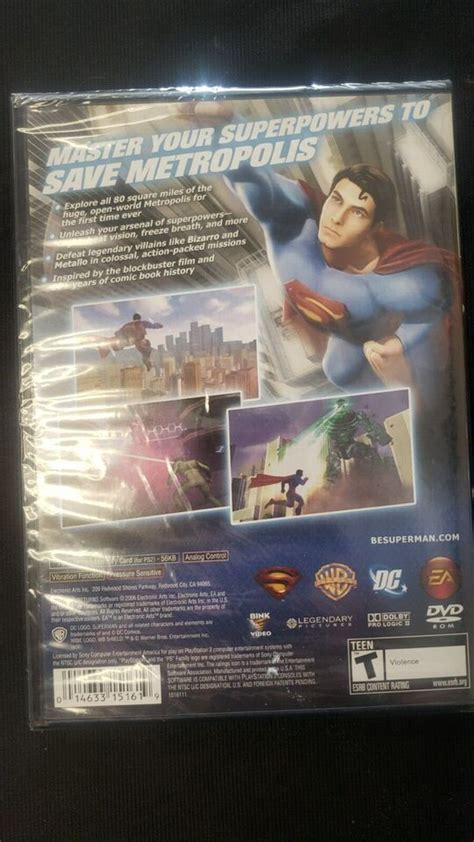 DC Superman Returns The Video Game For Sony PlayStation 2 PS2 SEALED