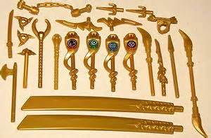 Lego huge gold golden ninjago ninja weapons set dragon sword spears ...