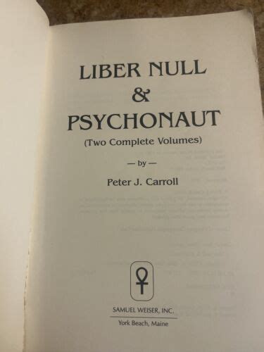 Liber Null Psychonaut An Introduction To Chaos Magic By Peter