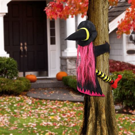 Crashing Witch Into Tree Flying Witch Into Tree Halloween Tree