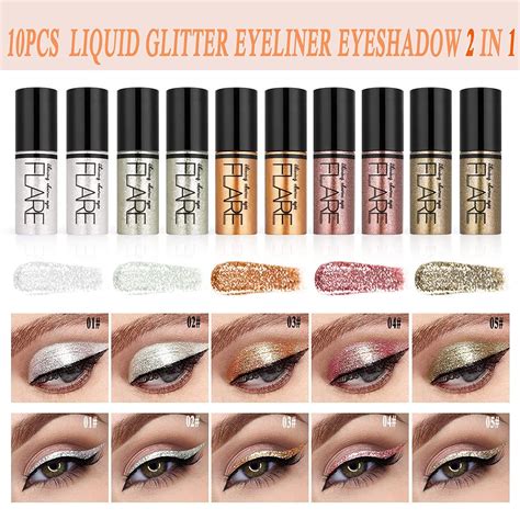 Lucoss Glitter Liquid Eyeliner Eyeshadow Kit Long Lasting