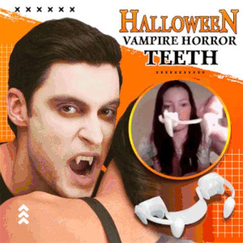 Retractable Vampire Fangs Halloween Diy Vampire Fangs Decoration Makeup