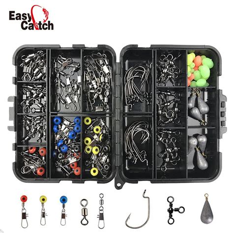 Pcs Box Fishing Accessories Kit Including Swivels Snaps Sinker