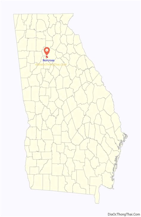 Map of Norcross city, Georgia