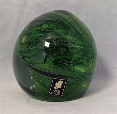 Collectable Kerry Glass Emerald Green Paperweight Etsy